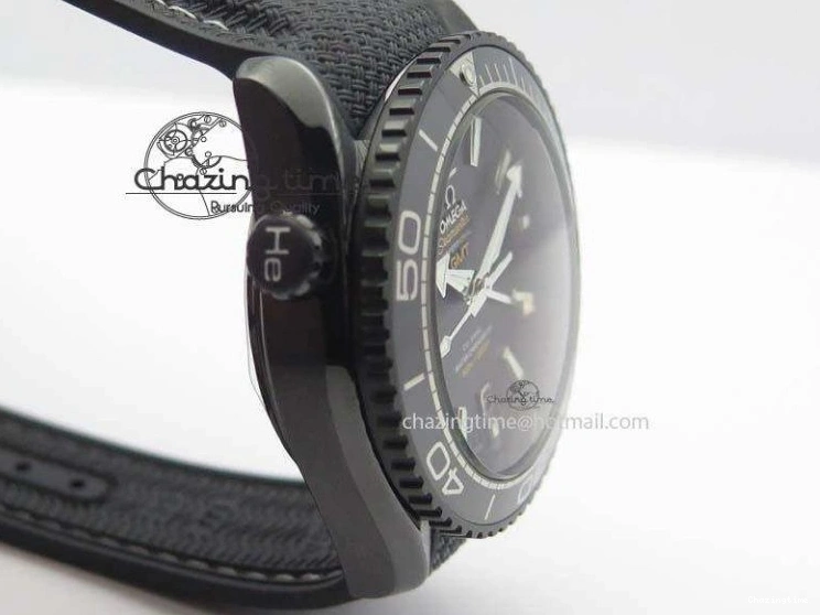 0502 Planet Ocean 45mm Real Ceramic BP-Maker Best Edition Black Dial On Nylon Rubber Strap A TopPick 8185